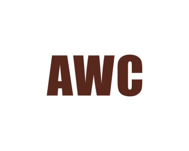 AWC Logo tasarım vektör şablonu. AWC