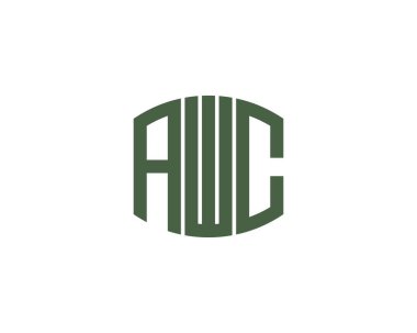 AWC Logo tasarım vektör şablonu. AWC