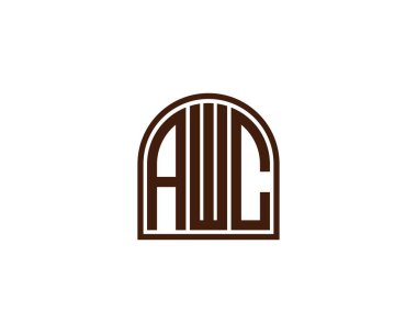 AWC Logo tasarım vektör şablonu. AWC