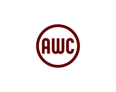 AWC Logo tasarım vektör şablonu. AWC