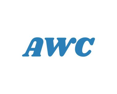 AWC Logo tasarım vektör şablonu. AWC