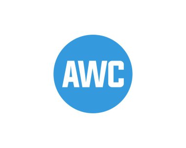 AWC Logo tasarım vektör şablonu. AWC