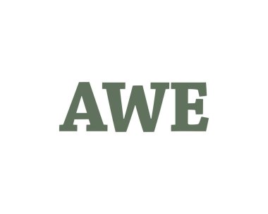 AWE logo tasarım vektör şablonu. HUT