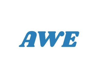 AWE logo tasarım vektör şablonu. HUT