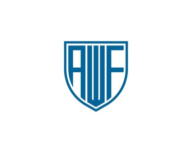 AWF logo tasarım vektör şablonu. AWF