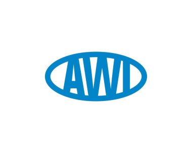 AWI logo tasarım vektör şablonu. AWI