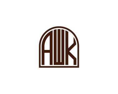 AWK Logo tasarım vektör şablonu. AWK