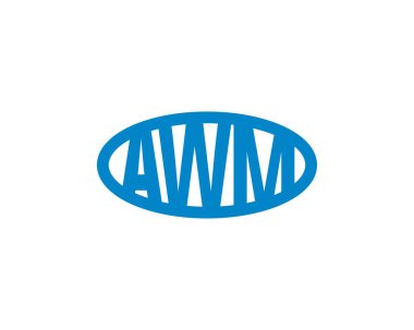 AWM logo tasarım vektör şablonu. AWM