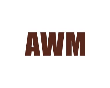 AWM logo tasarım vektör şablonu. AWM