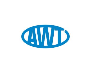 AWT Logo tasarım vektör şablonu. AWT
