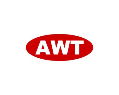 AWT Logo tasarım vektör şablonu. AWT