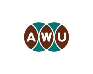AWU logo tasarım vektör şablonu. AWU