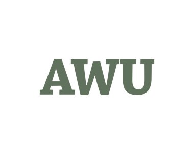 AWU logo tasarım vektör şablonu. AWU