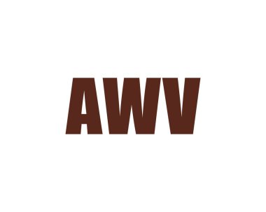 AWV logo tasarım vektör şablonu. AWV