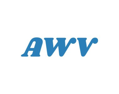 AWV logo tasarım vektör şablonu. AWV