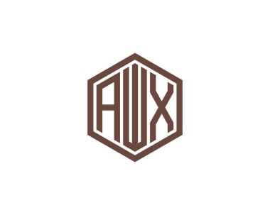 AWX Logo tasarım vektör şablonu. AWX
