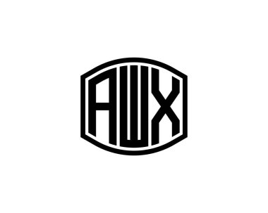 AWX Logo tasarım vektör şablonu. AWX
