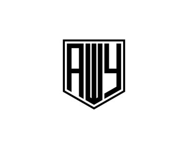 AWY logo tasarım vektör şablonu. AWY