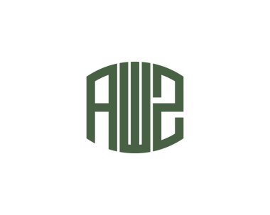 AWZ logo tasarım vektör şablonu. AWZ