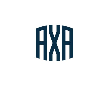 AXA logo tasarım vektör şablonu. AXA