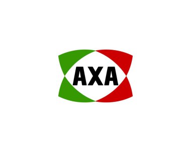 AXA logo tasarım vektör şablonu. AXA