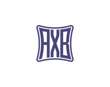 AXB logo tasarım vektör şablonu. AXB