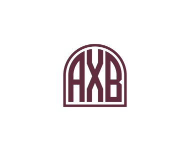 AXB logo tasarım vektör şablonu. AXB