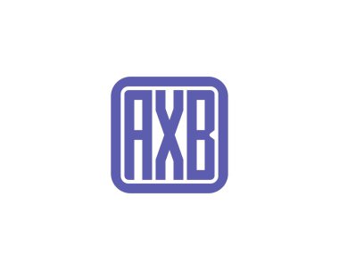 AXB logo tasarım vektör şablonu. AXB