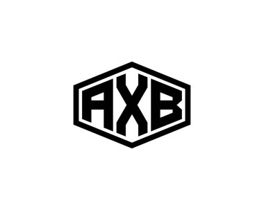 AXB logo tasarım vektör şablonu. AXB