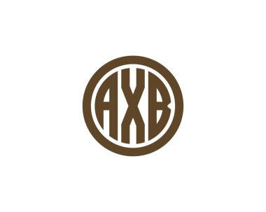 AXB logo tasarım vektör şablonu. AXB