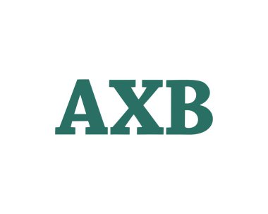 AXB logo tasarım vektör şablonu. AXB