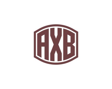 AXB logo tasarım vektör şablonu. AXB