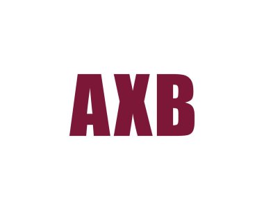 AXB logo tasarım vektör şablonu. AXB