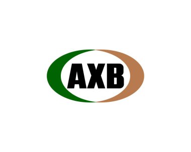AXB logo tasarım vektör şablonu. AXB