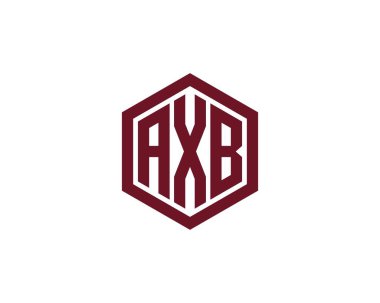 AXB logo tasarım vektör şablonu. AXB