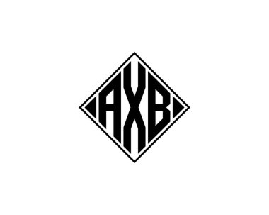 AXB logo tasarım vektör şablonu. AXB