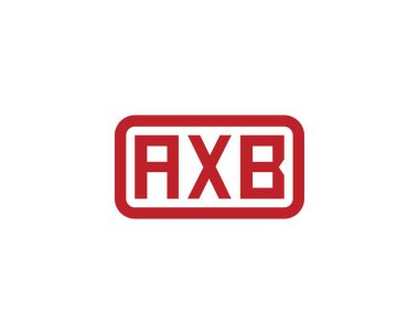 AXB logo tasarım vektör şablonu. AXB