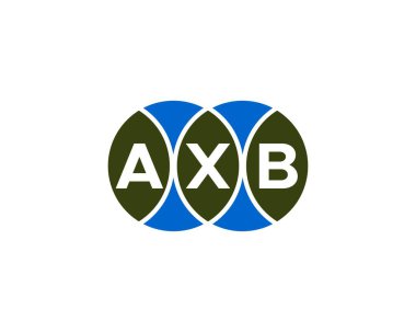 AXB logo tasarım vektör şablonu. AXB