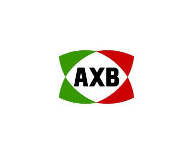 AXB logo tasarım vektör şablonu. AXB
