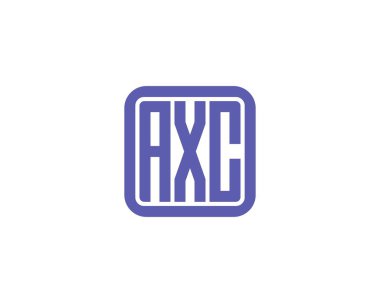 AXC Logo tasarım vektör şablonu. AXC