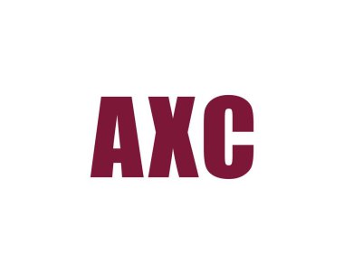 AXC Logo tasarım vektör şablonu. AXC