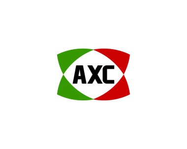 AXC Logo tasarım vektör şablonu. AXC