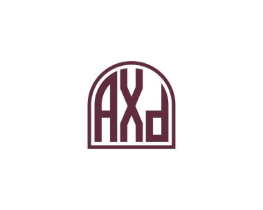 AXD logo tasarım vektör şablonu. AXD