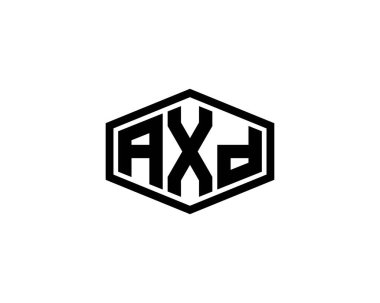 AXD logo tasarım vektör şablonu. AXD
