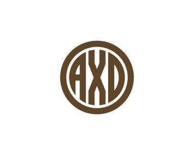 AXD logo tasarım vektör şablonu. AXD