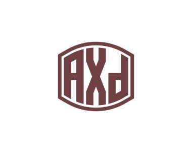 AXD logo tasarım vektör şablonu. AXD