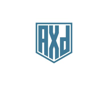 AXD logo tasarım vektör şablonu. AXD