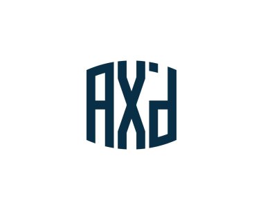 AXD logo tasarım vektör şablonu. AXD