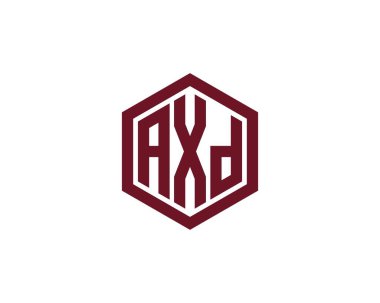 AXD logo tasarım vektör şablonu. AXD