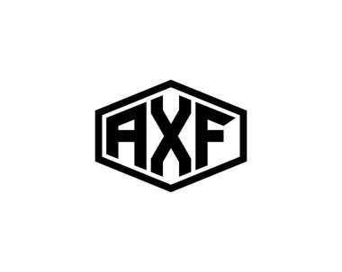 AXF logo tasarım vektör şablonu. AXF